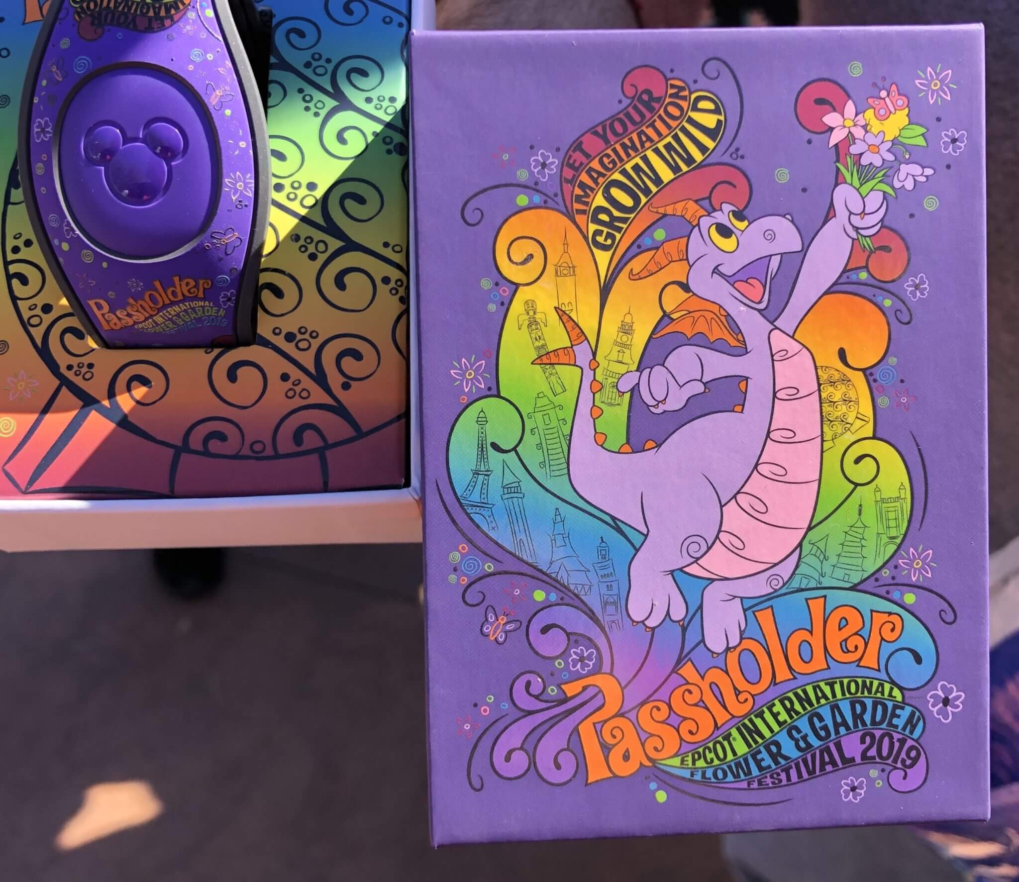 Figment Annual Passholder magic band at epcot flower and garden festival 2019