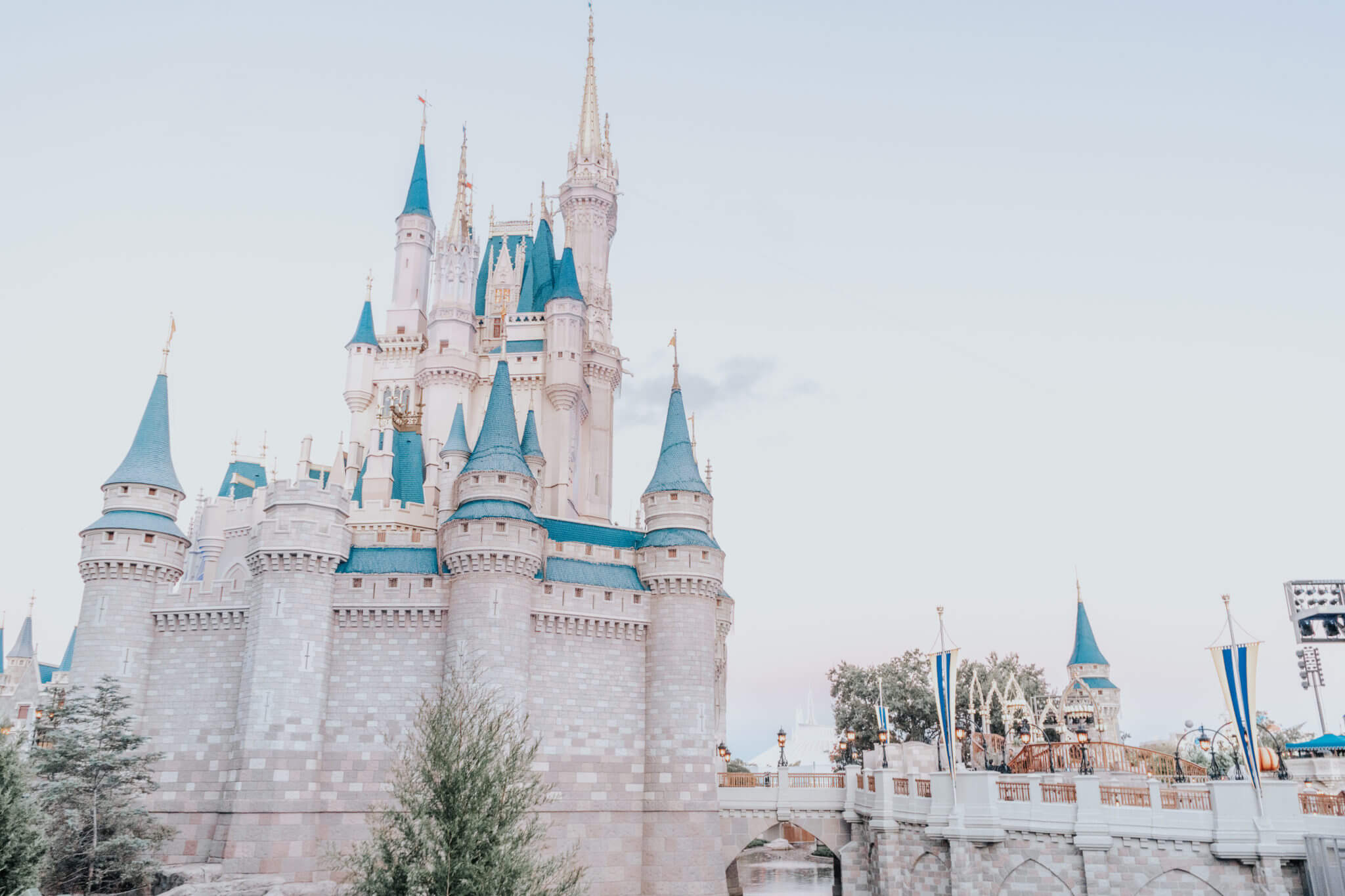 Pink Tinted Cinderella Castle at Disney World