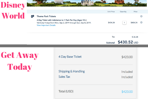 Discount Ticket Comparison: Get Away Today vs. Disney World
