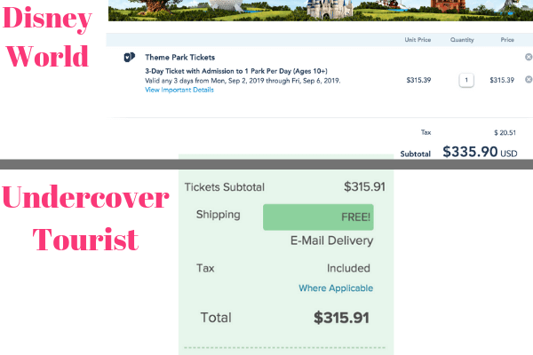 Discount Ticket Comparison: Undercover Tourist vs. Disney World
